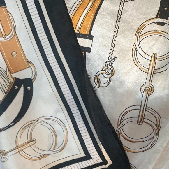 35” Equestrian Themed Square Scarf - Picture 6 of 11
